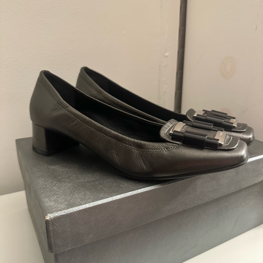 Women’s Prada Metallic Black Loafers - Picture 4 of 16